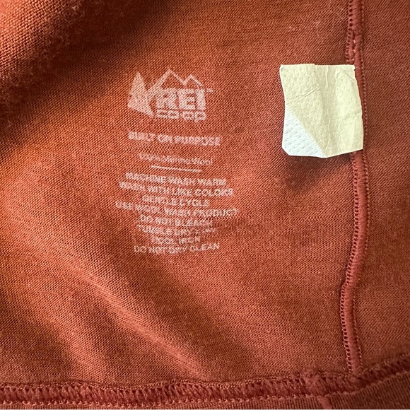 REI Co-Op Merino 185 Long Sleeve 1/2 Zip Base Layer Top In Smoked Paprika M - Picture 9 of 16